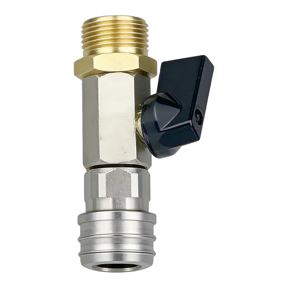 14 Inch High Pressure Washer Ball Valve Hose Switch with Quick Connector Rated for 4500 PSI for Various Cleaning Tasks
