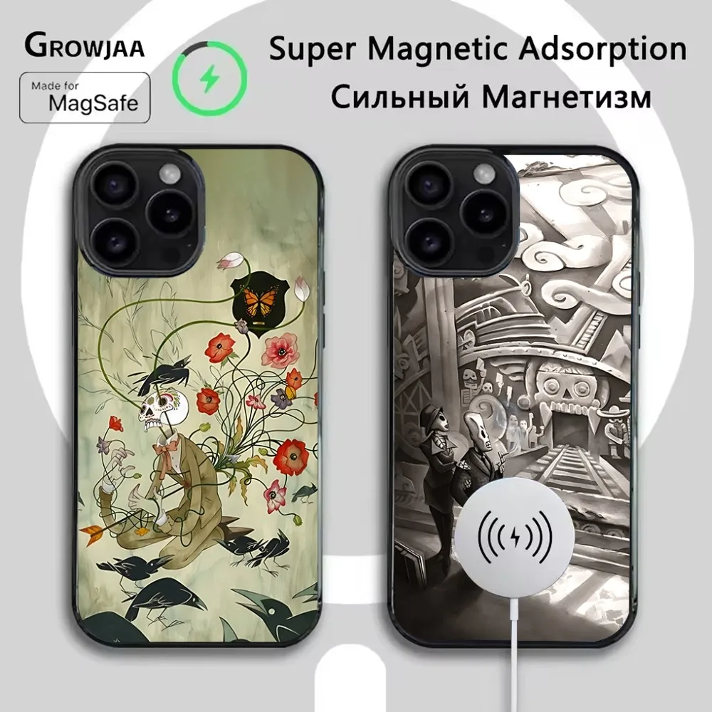 

G-Grim Fandango Game Phone Case For iPhone 16e,16,15,14,13,12,11,Plus,Pro,Max,Mini Magsafe Magnetic Wireless Charging