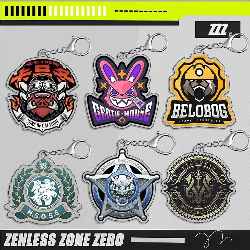 

Anime Zenless Zone Zero Ellen Joe Von Lycaon Cosplay Keychain backpack pendant acrylic High appearance level ambitus