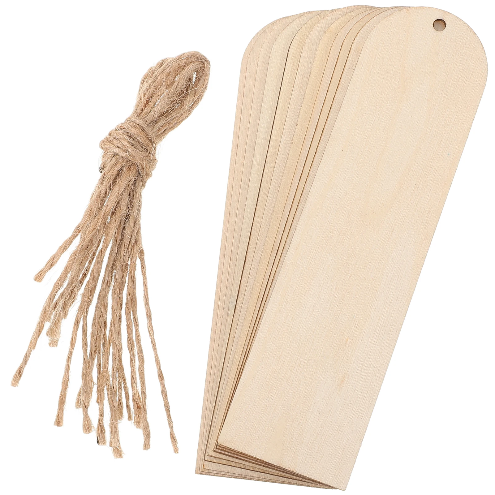 

30 Pcs Wooden Bookmarks Blank Unfinished DIY Record Divider Tags Printable blanks for Painting Gifts Students Reading Markers