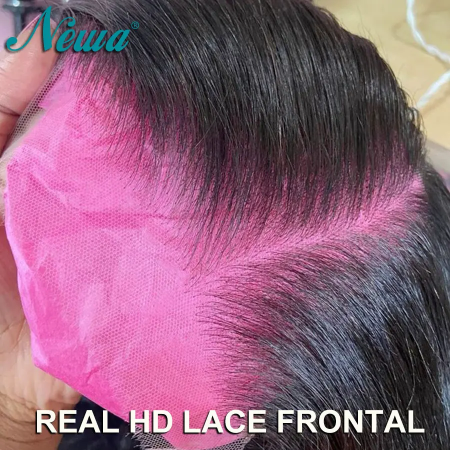 

Newa Hair Ultra Fitted 9X6 HD Lace Closure Human Raw Hair Closure 13X6/13X4 Real HD Lace Frontal Pre Plucked HD Lace For Women