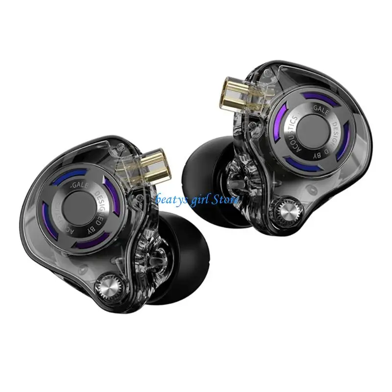 C7AB Immersive Gaming Earphones Extended Frequency Ranges 10-20000Hz Swappable Cable System Comfort Fit Wire Headphones