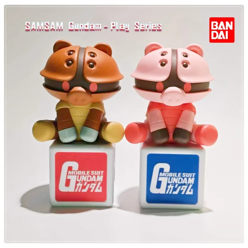 

Bandai Samsam Mobile Suit Play Series Blind Box Mini Figure Zaku Cute Anime Peripheral Collectible Trendy Toy Gift Desk Decor