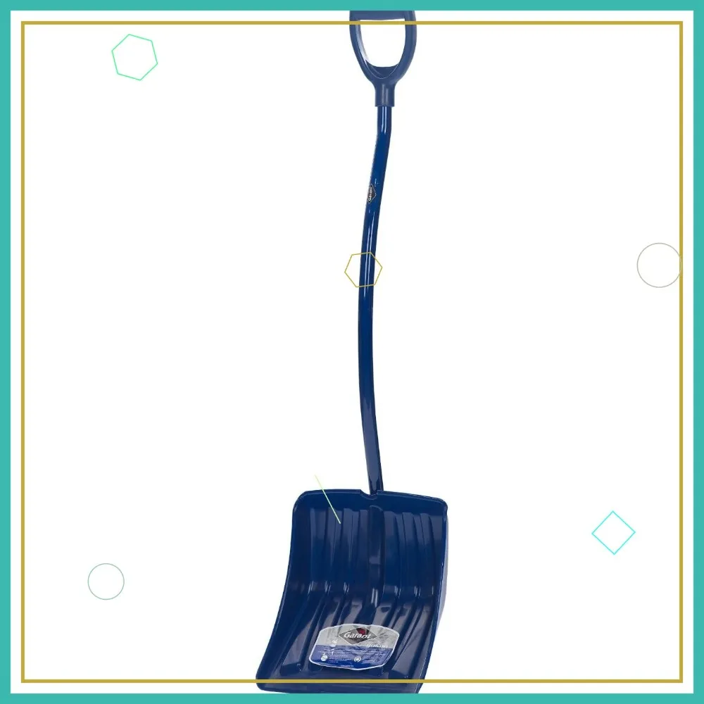

14-Inch Ergonomic Snow Shovel with Lightweight Aluminum Curved Handle for Easy Winter Clearing