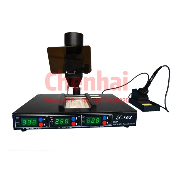 

PCB desolder tool CH T-862 BGA 3 in 1 infrared rework station for mobile phone chips repair solder station