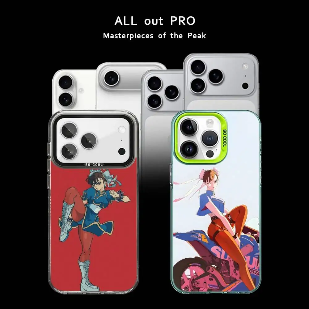 

Chun-Li Game S-Street-F-fighters Phone Case For iPhone17,16,15,14,13,12,11 Pro Max Blcak Matte Shockproof Cover