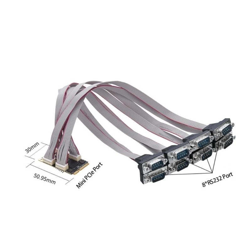 SZSU Mini PCIE a 8 porta RS232 Scheda Seriale Scheda Reser COM Controller Exar 17V358 CHIP