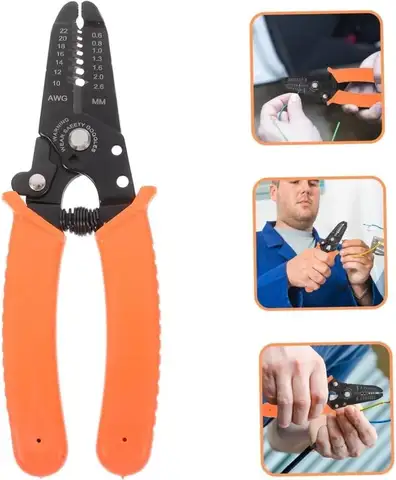 Multi-Function Wire Stripper & Cutter, Ergonomic Handle Precision Electrical Cable Stripping Tool for Copper Wire
