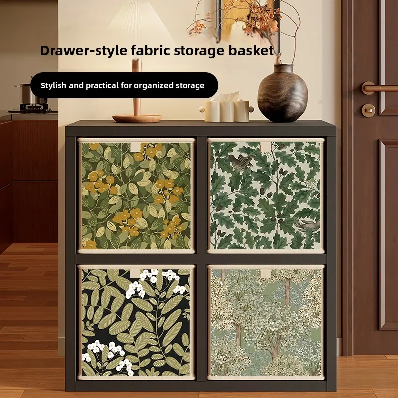 

Ретро-корзина для хранения Carleke, домашний органайзер для шкафа, штабелируемый ящик для хранения, традиционный китайский органайзер в стиле ретро