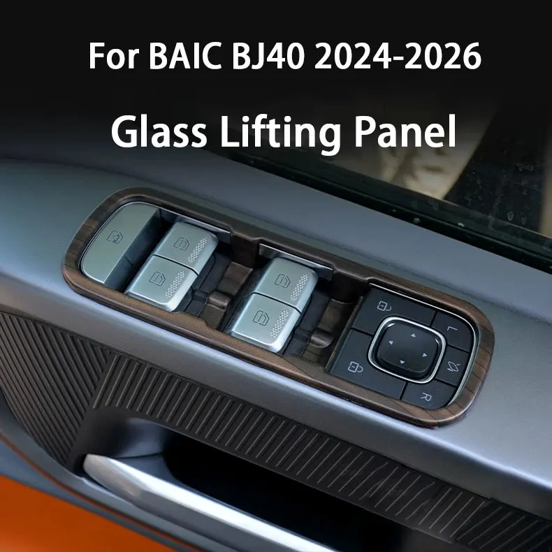 For BAIC Beijing BJ40 2024 2025 2026 ABS Glass Lifting Panel Decorative Sticker Modification Window Button Protection Frame