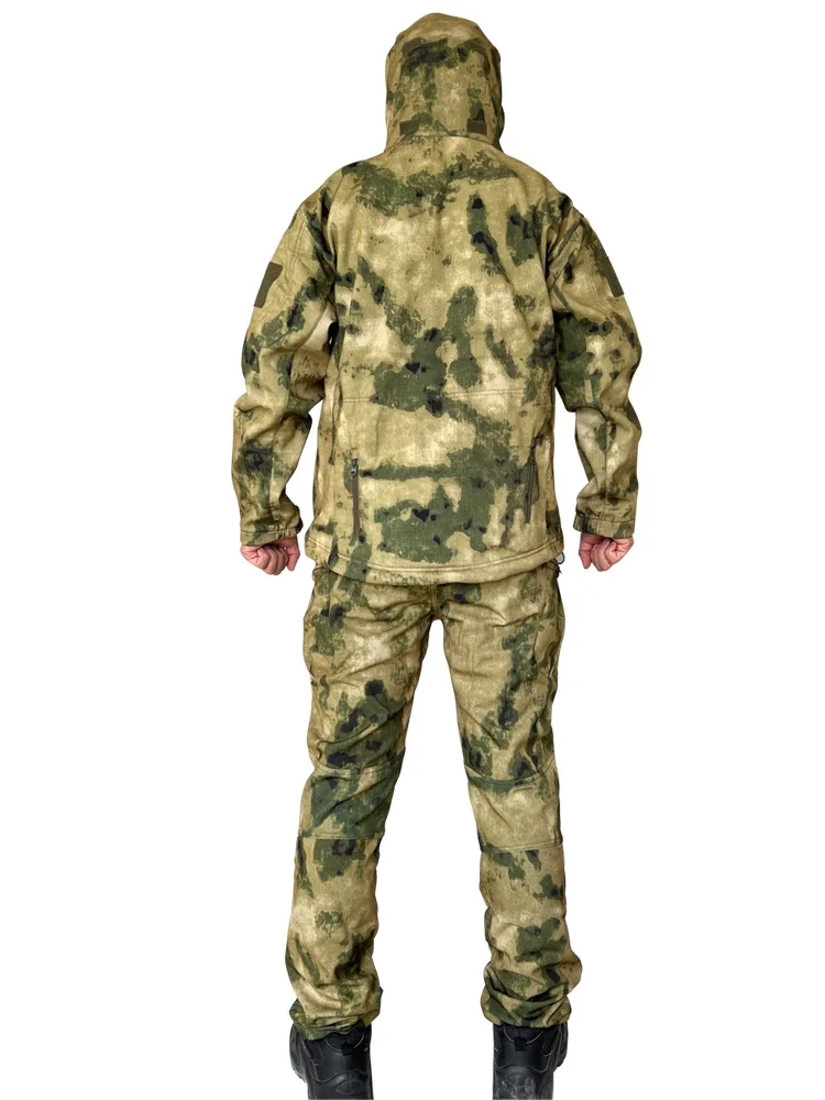 Mens Oversized Tactical Zipper Jacket for Winter Camo Waterproof Windbreaker High Quality Adjustable Sticker Hooded Pocket Coat