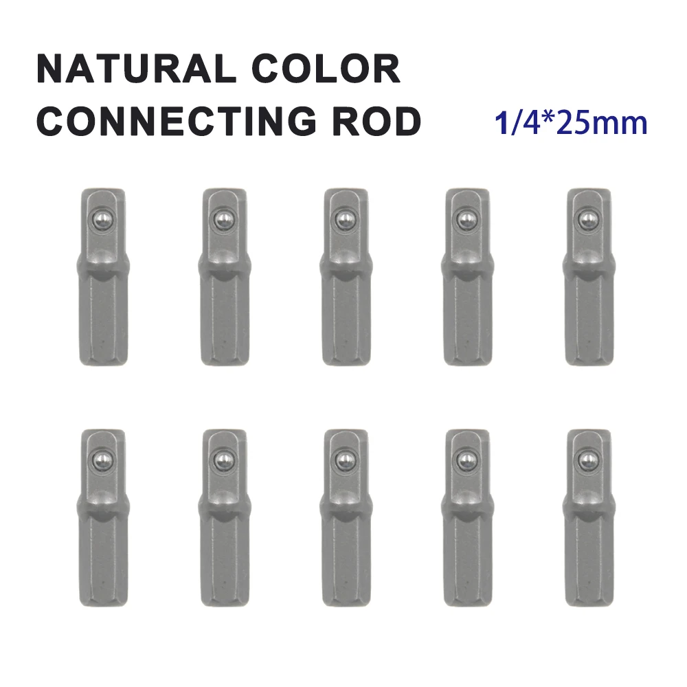 

10pc 25mm electric screw screwdriver adapter 1/4 hexagonal square head Connecting rod socket tool accessory set