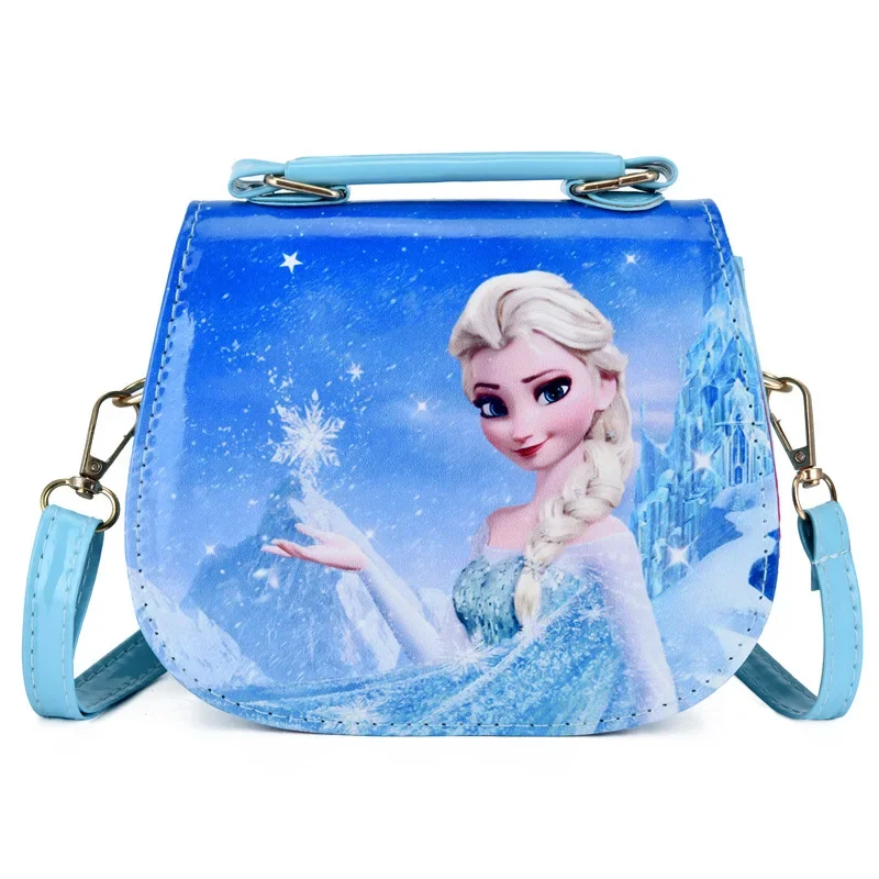 New Disney Frozen Anime Figure Elsa Princess Girl Shoulder Bag Baby Lovely Handbag Cartoon Child Fashion Shopping Crossbody Bags