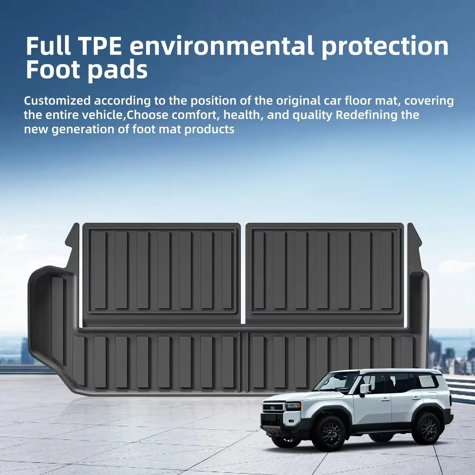 for 2024+ Toyota Land Cruiser Prado 250 J250 LC250 rear seat back protector trunk mat auto parts 7 seater luggage mat