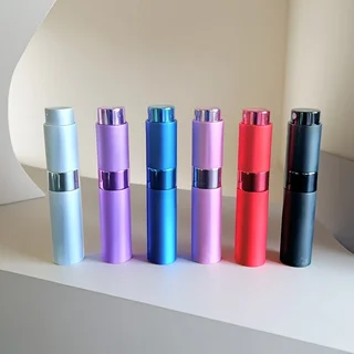 6Pcs 8ml Refillable Travel Perfume Spray Bottles, Leak-Proof Mini Cologne Spray Bottles, with Glass Inner Layer and Aluminum Outer Shell - Perfect for Using Perfume on the Go, at Work, or on Dates