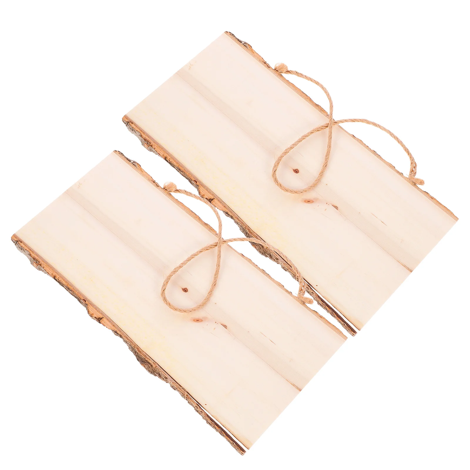 

2Pcs Farmhouse Wooden Sign for Door Store Sign Hanging Unfinished Wood Plaque Blank Rectangle DIY Craft Surface