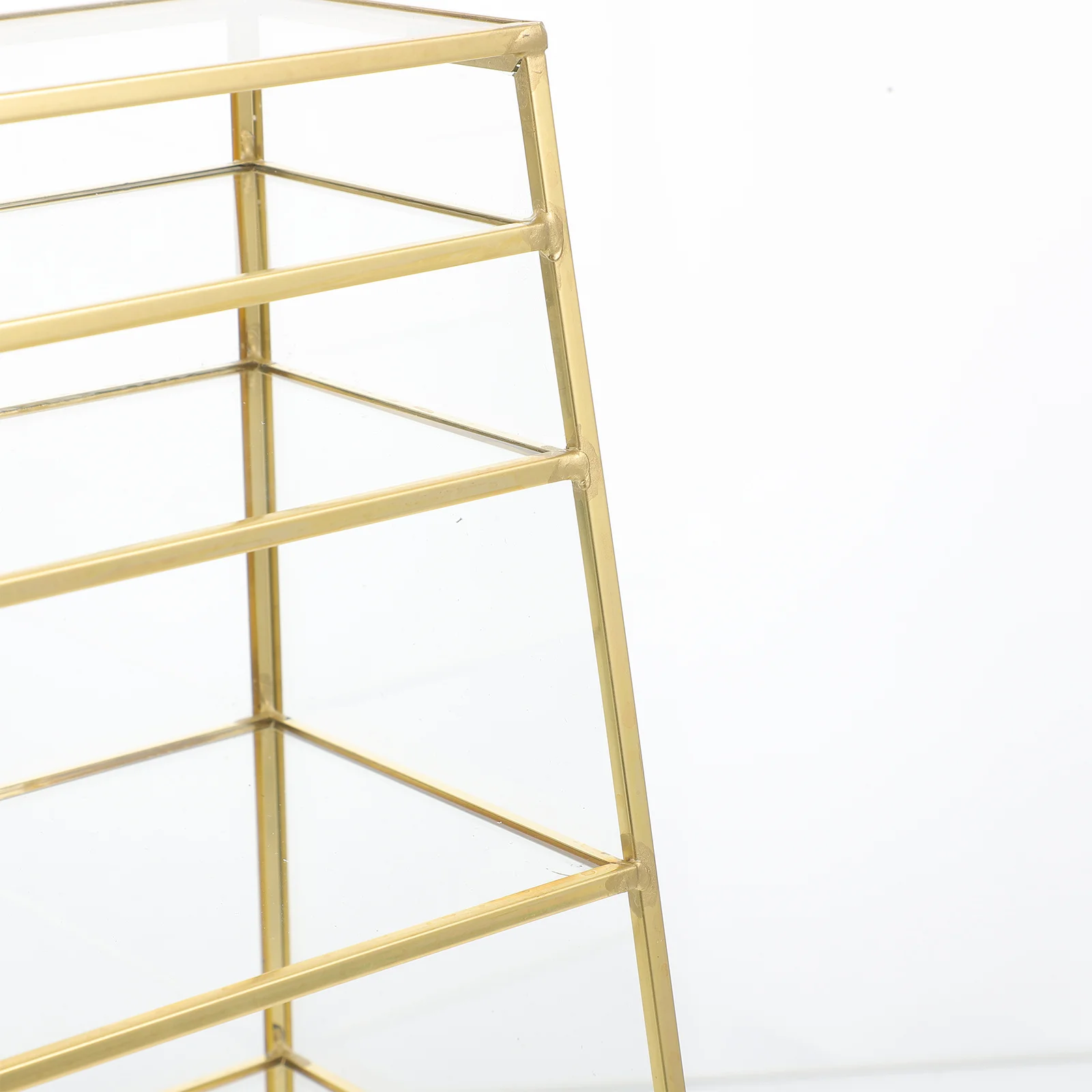 1 pz supporto per rack di stoccaggio in vetro per organizer per trucco multistrato per rossetto, polvere pressata, pennello per sopracciglia, articoli vari, scaffale da tavolo