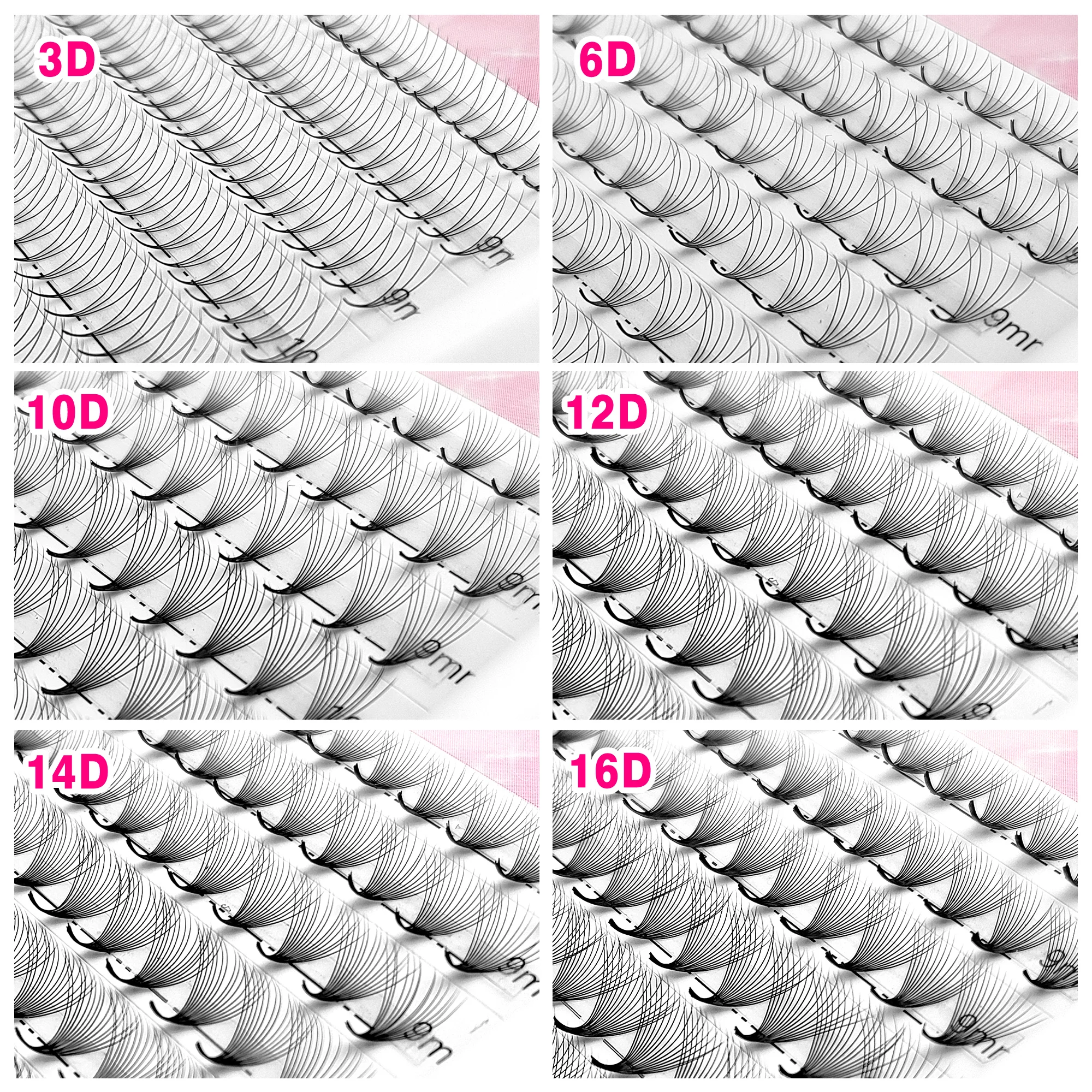 CoMango 120/300Fans Premade Volume Fans Wispy Mink Pointy Base Eyelashes Extension 3D/6D/10D/12D/14D/16D Imported Material PBT