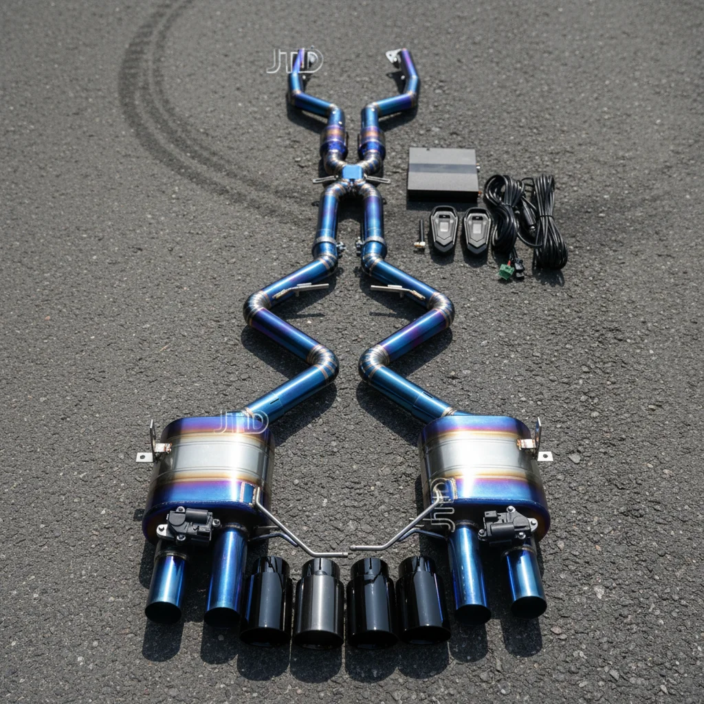 For JTLD  Performance Exhaust System Titanium Exhaust Valved Catback with Remote Control for bmw E90 E92 E9x M3 Exhaust