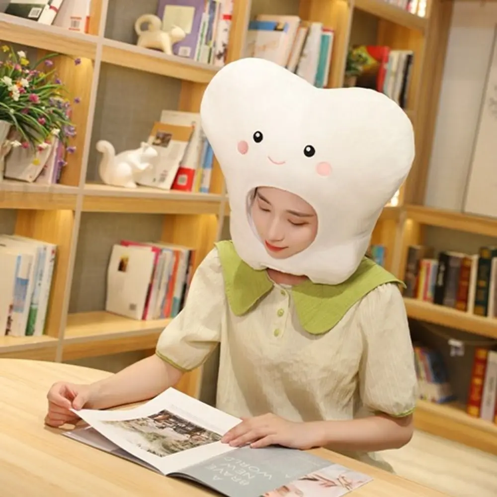 

Festival Cap Cute Tooth Hood Hat Animal Theme Funny Plush Animal Hat PP Cotton Cosplay Hat Christmas