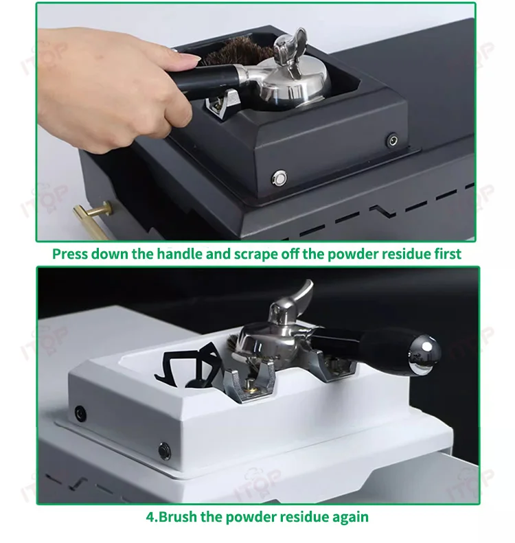 ITOP KFQJ58CT الكهربائية Portafilter الأنظف درج نوع القهوة Portafilter بقايا آلة التنظيف مقهى استخدام 300 واط 110 فولت 220 فولت