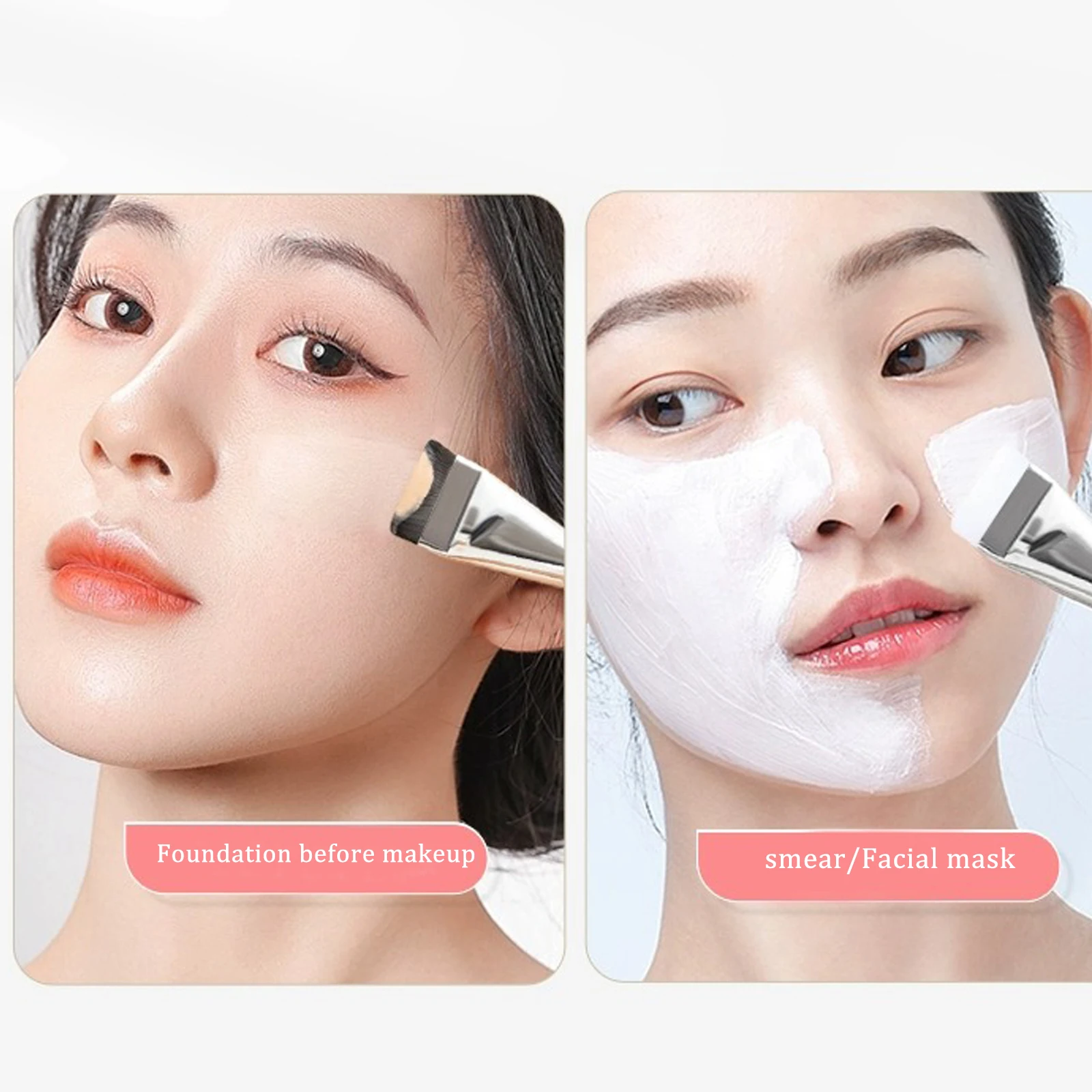 KOSMETYKI Single line foundation brush Blush brush Mask brush Multifunctional makeup tool (Light and portable)
