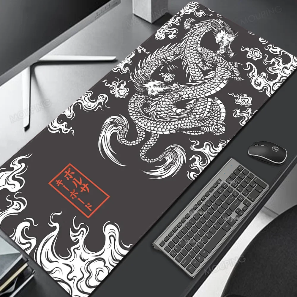 Mousepad china dragão irezumi grande mouse pad acessórios de jogos impressão hd escritório computador teclado mousepad gamer portátil deskmat