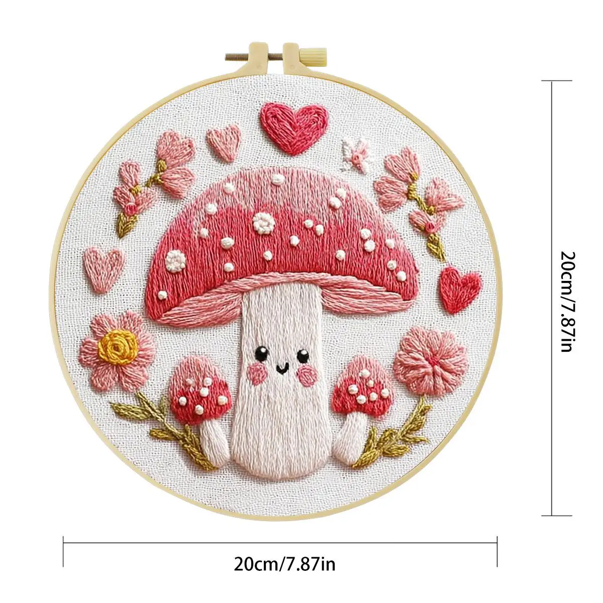 1 Stück 20X20CM/15X15CM 7,87/6,3 Zoll Meerblick Stickerei Starter-Kit DIY-Kit DIY-Stickerei-Set für Anfänger – Detail 4