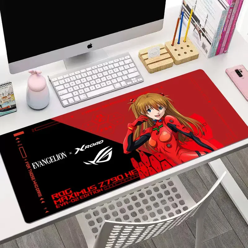 Asuka Kawaii Ins Japanese Mousepad Large Waterproof Anti-slip Dining Table Mat Pu leather Computer Keyboard Laptop Pad