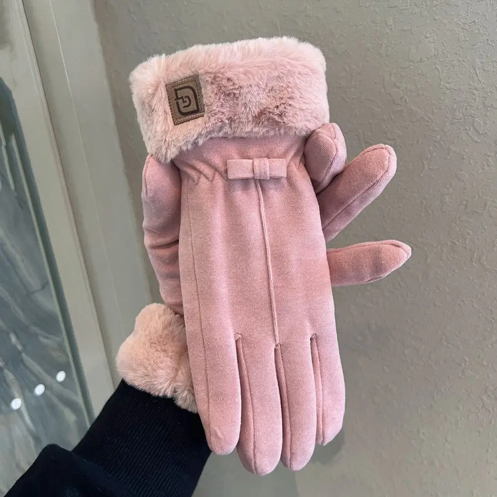 Winter Warm Gloves For Women Thermal Fleece Lined Windproof Touch Screen Mittens Cold Weather Outdoor Cycling Driving Daily