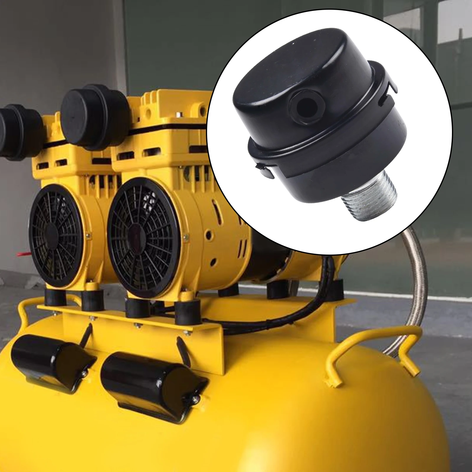Robust Iron Muffler Compatible with Oil-free Air Compressors to Reduce Inlet Moisture Accumulation and Lower Decibel Levels