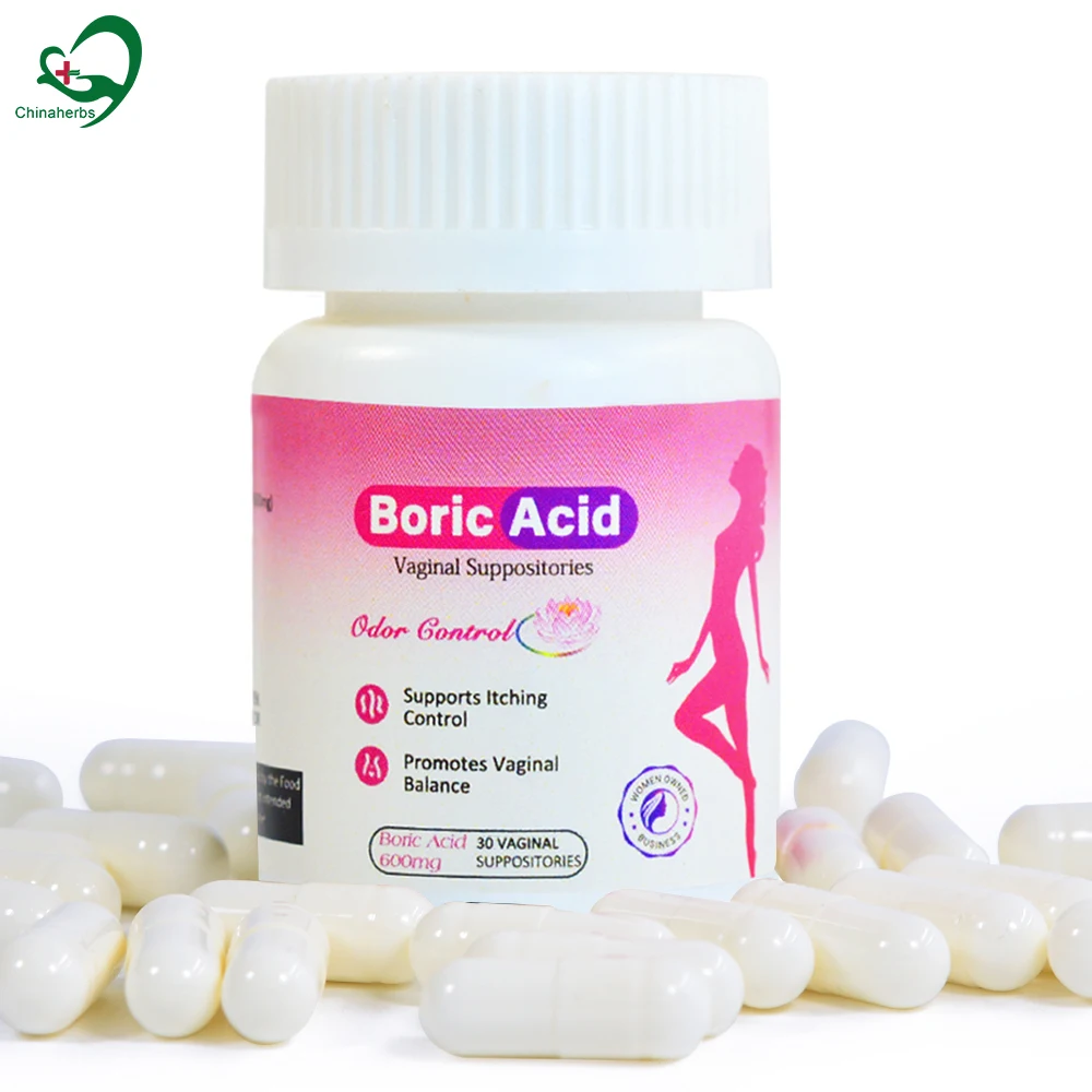 

30Pcs Medical Grade Boric Acid Vaginal Suppositories Intimate Health Support Women PH Balance Pills for Yeast Infection BV 600mg