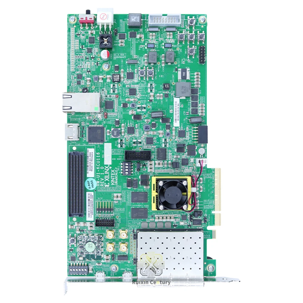 EK-U1-KCU116-G FOR AMD Xilinx Kintex UltraScale+ FPGA KCU116 Evaluation Board XCKU5P 475K 1824 DSP 34.9Mb 16 GTY 32.75Gbps PCIe