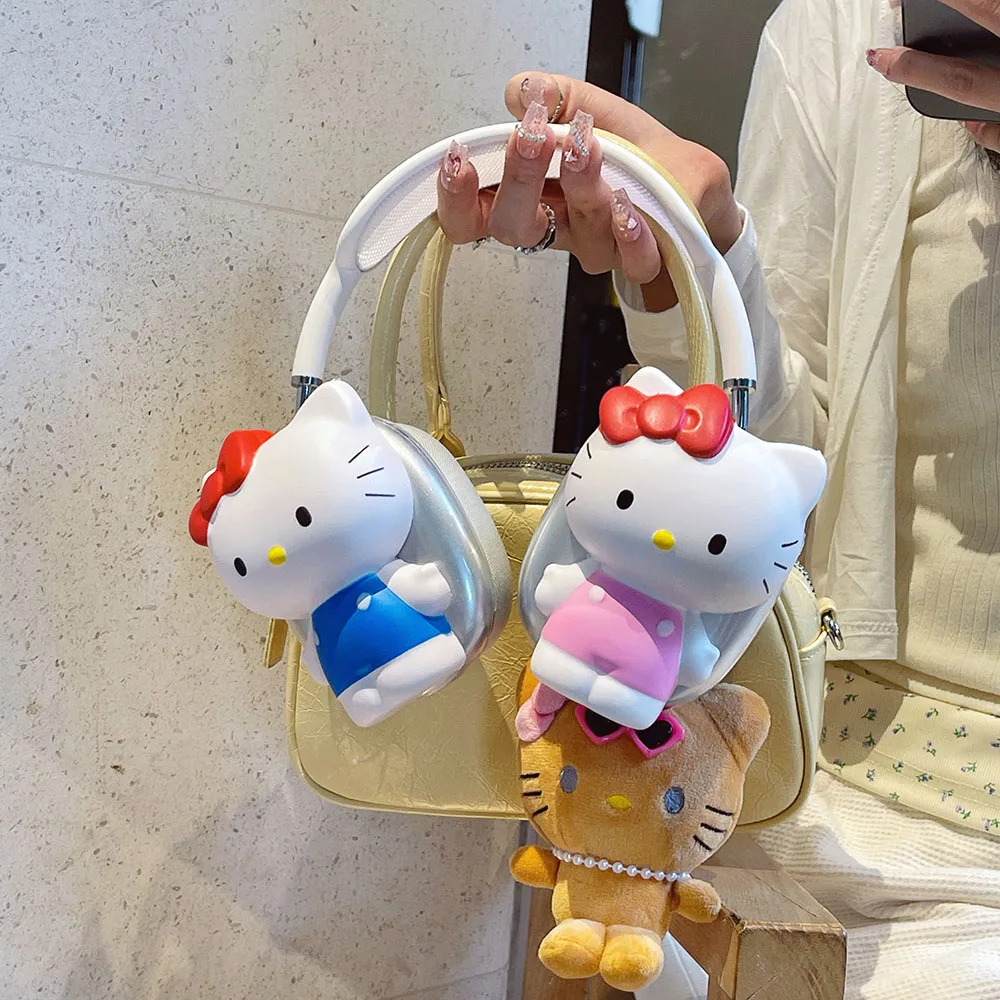 

Cute Stereoscopic Hello Kitty Suitable for AirPods Max Headphone Protective Cover TPU Clear Protective Anti-fall Soft Case Gift