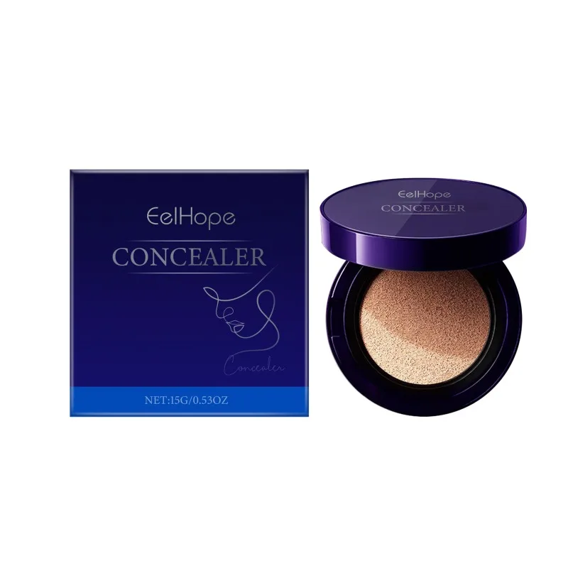 EOEKKY-Base correctora hidratante, cojín de aire, corrector fácil, iluminador facial, maquillaje ligero