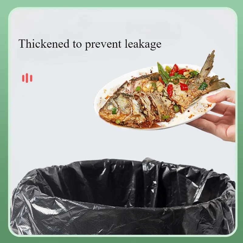 1/5PCS Home Drawstring Thickened Bundle Mouth Pe Plastic Bag Garbage Bag Large Capacity Lift Type Office Kitchen Garbage Bag