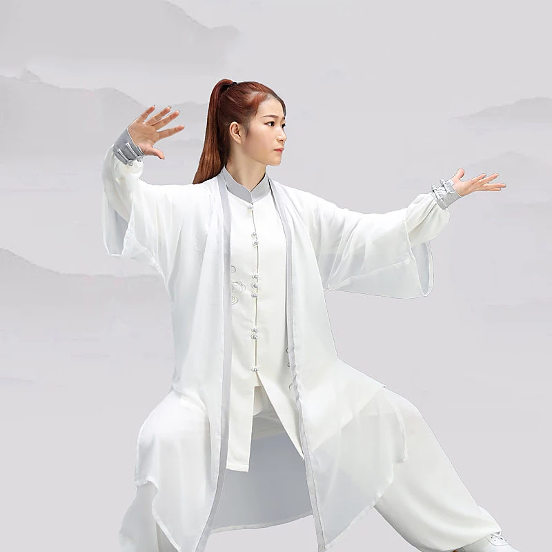 Women's Tai Chi Suit Premium Lightweight 3-Piece Set Unisex Baduanjin Martial Arts Performance & Training Wear for Adults