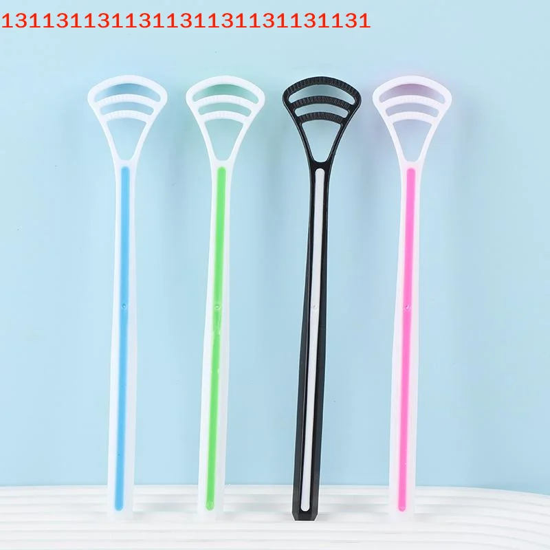 1PCS Silicone Tongue Scraper with Ergonomic Handle Promotes Effective Oral Hygiene for All Users