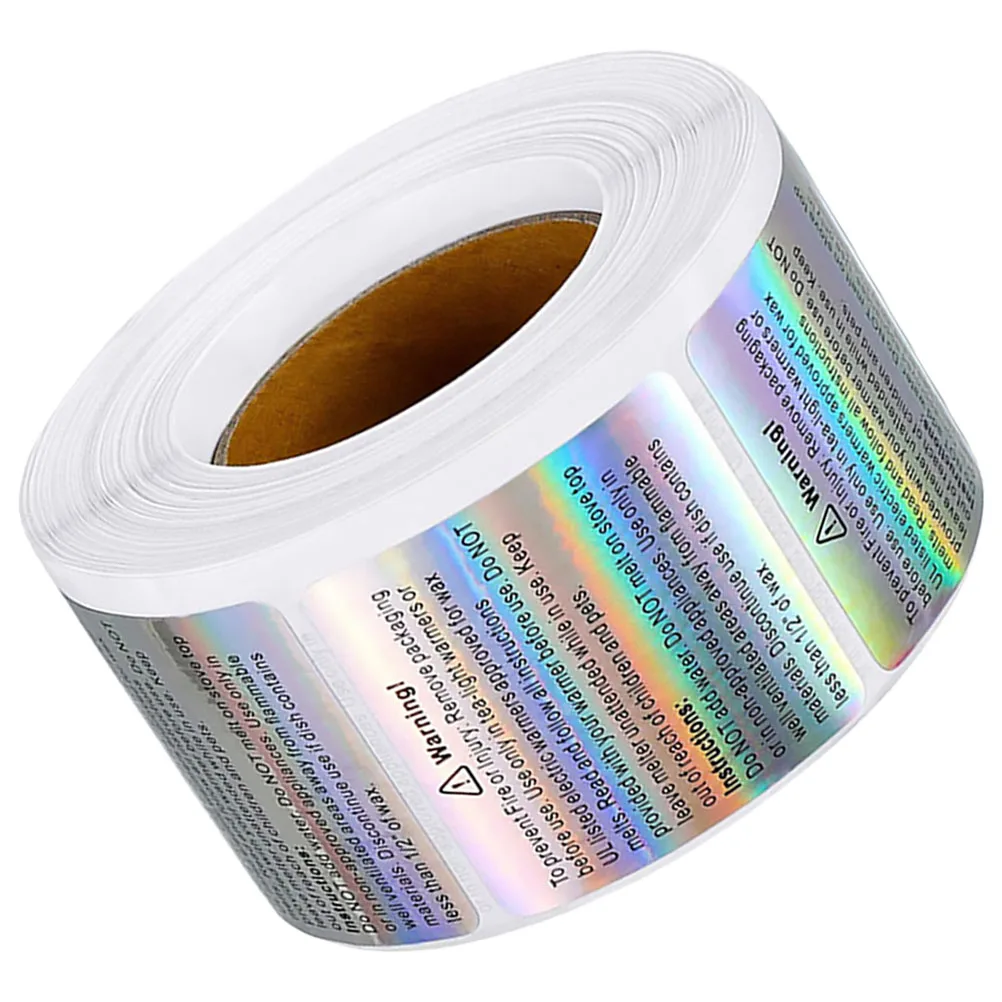 

1 Roll Warning Labels Clear English Safety Decals for DIY Wax Melts Making Stickers Jar Container Decoration