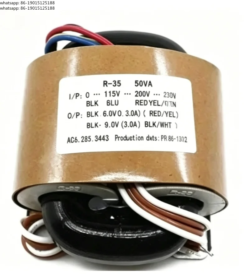 R-type 115V-230V power transformer 50W 170V+6.3V R cattle audio transformer 115V-230V for electronic tube  R-Core 170V+6.3V 50W