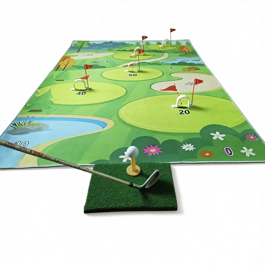 

Funny Golf Game Play Set Golf Putting Mat Used for Putting Skill play for Child