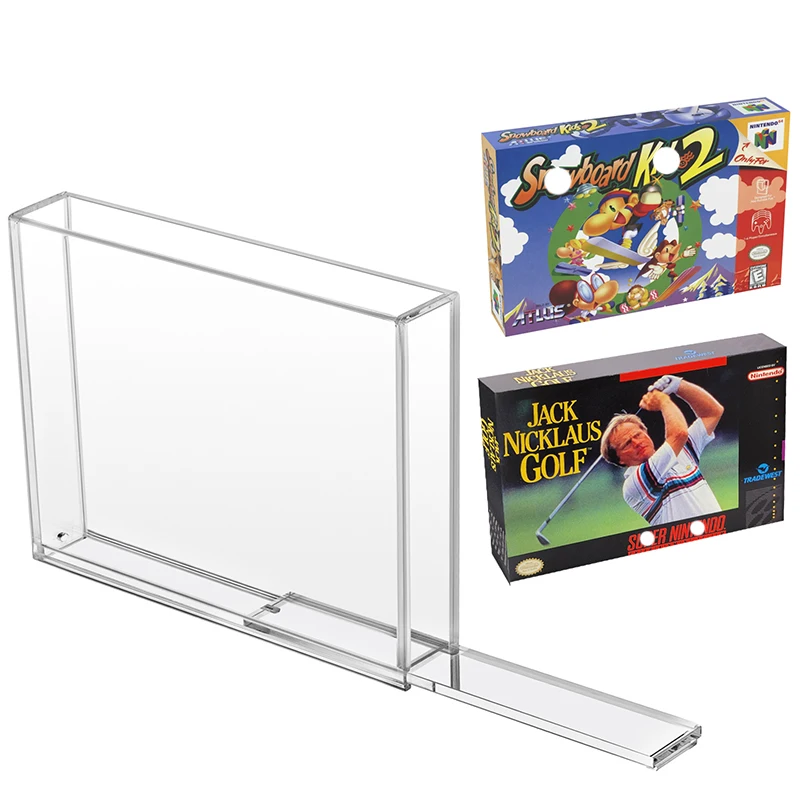 Kryształowo Przezroczyste Akrylowe Etui Ochronne na Pudełka z Grami Nintendo 64 i SNES, Pokrywa do Ekspozycji i Przechowywania — zdjęcie produktu 2
