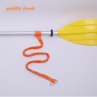Tie Rope With Safety Hook Kayak Paddle Leash Adjustable Elastic Lanyard with Buckle Portable for Kayak Canoe Surfboard