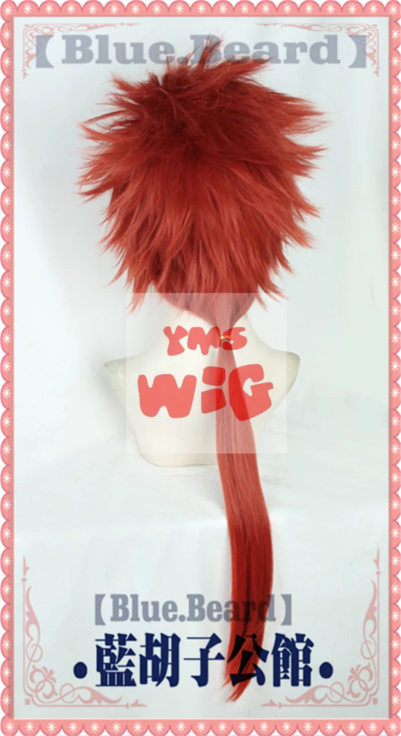 FF7 Final Fantasy VII Reno Cosplay Wigs Grell Sutcliff Cosplay Wigs High-temperature Fiber Synthetic Hair Red Long Hair +wig net