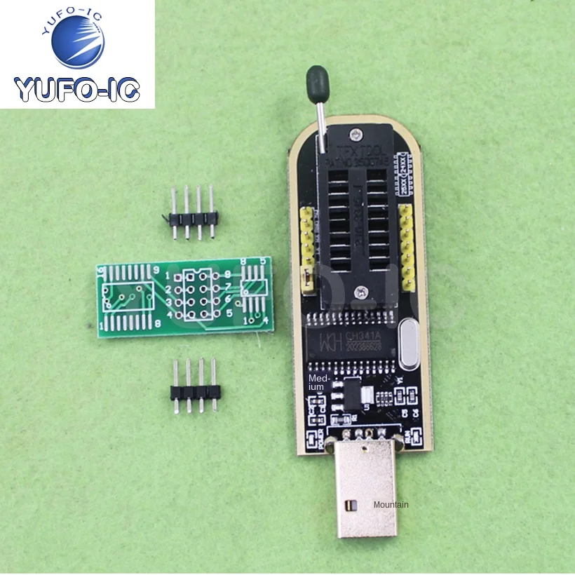 Bezpłatny statku 1 sztuk luksusowy złoty kolor CH341A programista USB płyta główna BIOS Flash 24 25 CD-R maszyna