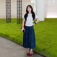 Summer Anti-Aging Dopaamine OOTD Beautiful Half-Skirt Women's New Style Fashionable Polyester Fiber Skirt Set from Mainland Chin