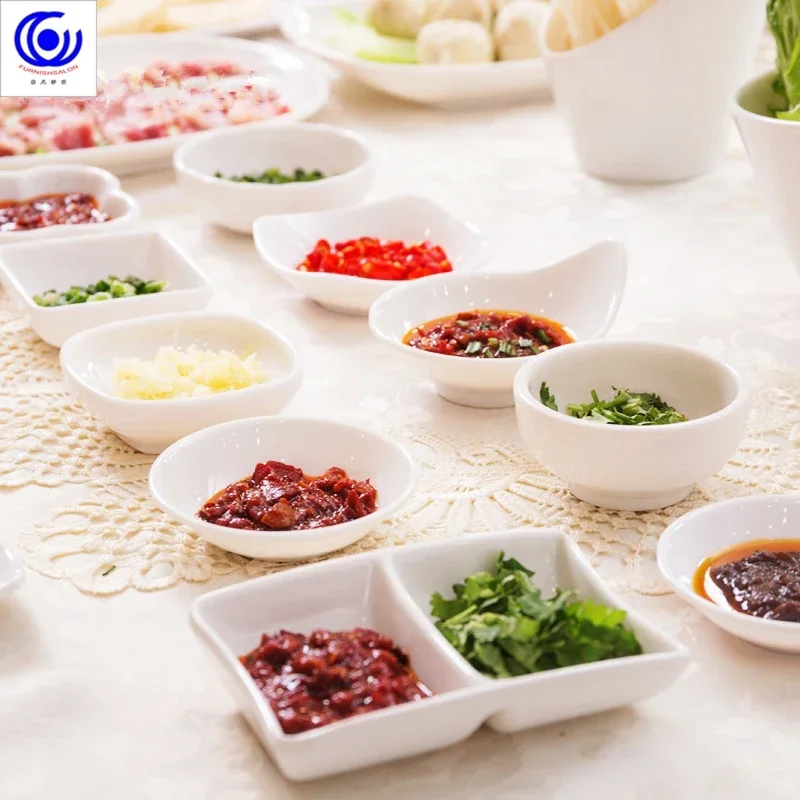 

Блюдце с холодным овощным соусом Dim Sum, меламиновое блюдце с горячим горшком