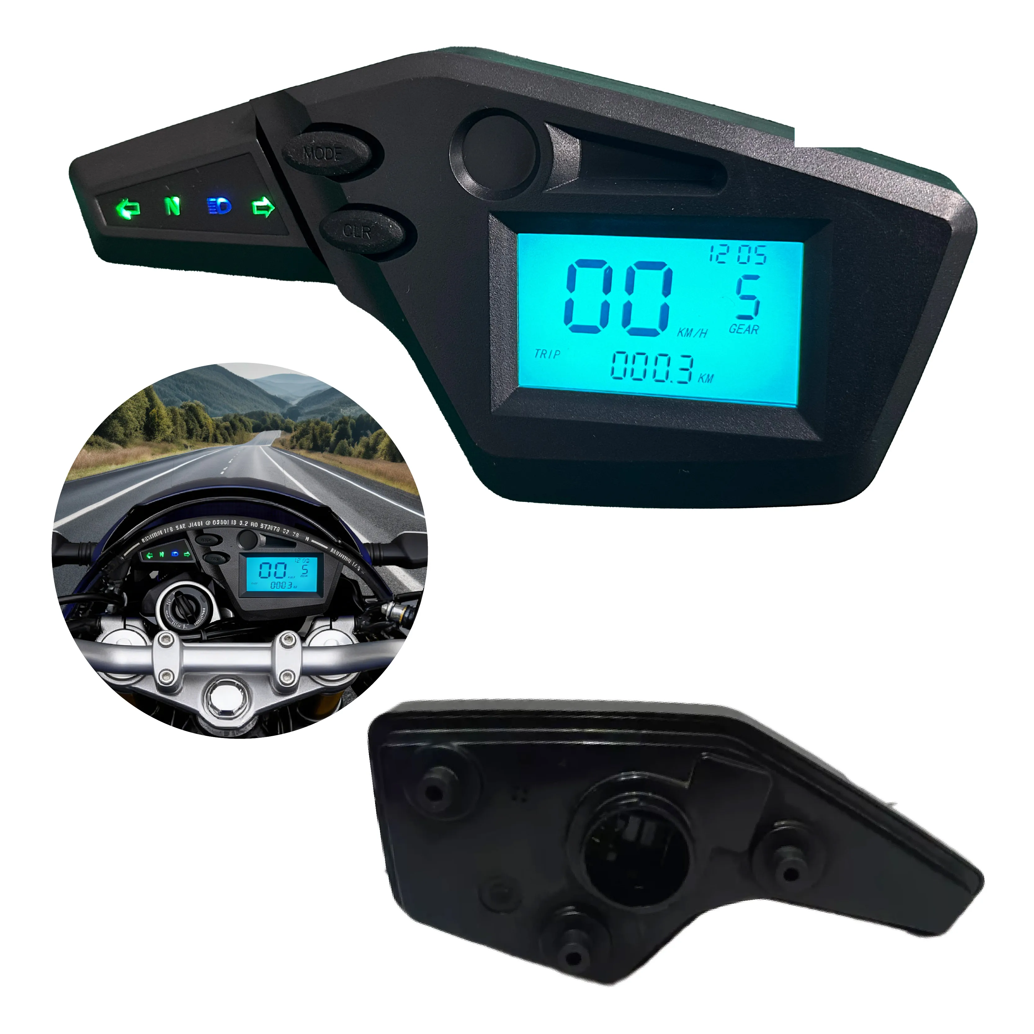 

7 Colors Motorcycle Accessories Speedometer Moto Digital Display Panel Dashboard Tachometer for Yamaha XT 660 XT660 XT250
