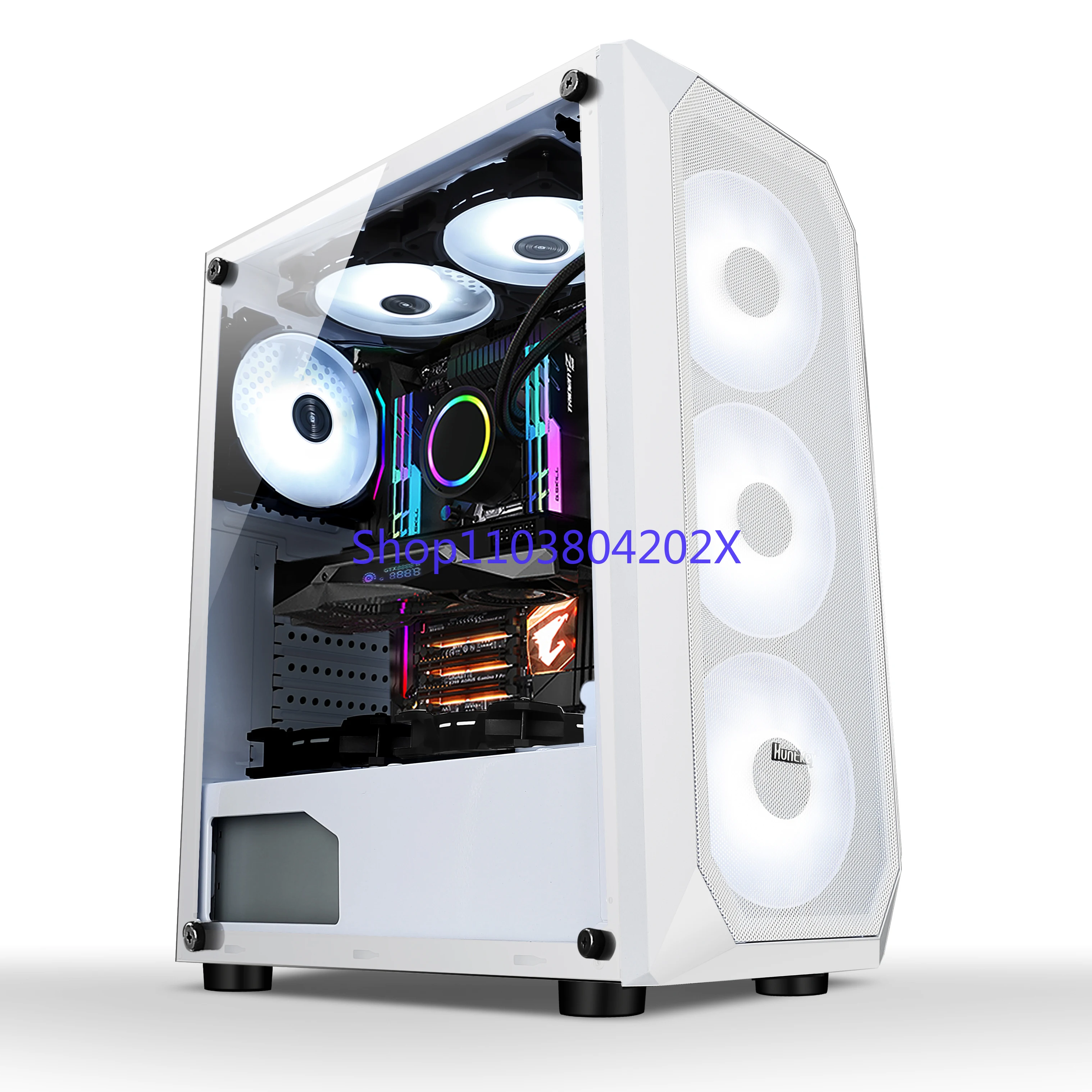 

Huntkey Night Hunter 5 Computer Case Desktop DIY Full-Side Transparent Game Water-Cooled ATX Large Board Back Line Case