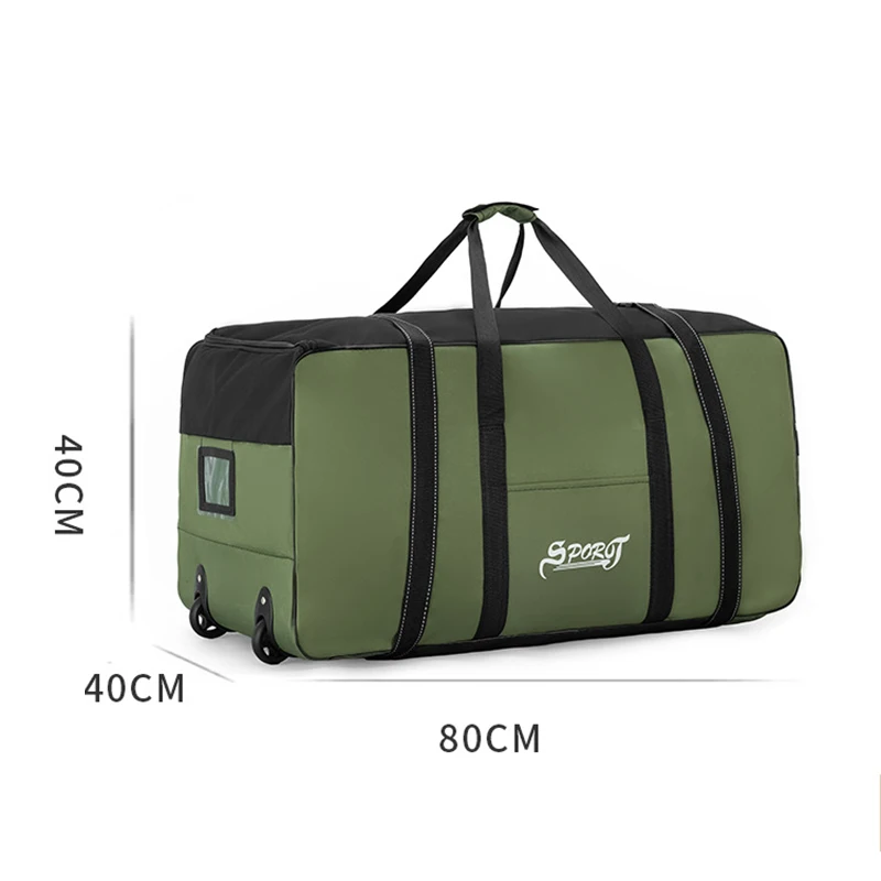 Unisex Wheeled Travel Bag Universal Foldable Luggage Bags with Wheels Large Capacity Waterproof Luggage Storage Carrier Handbag